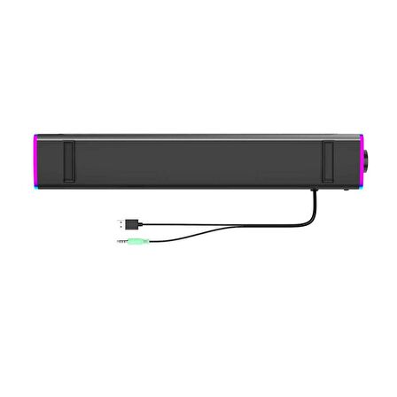 lecoo Lenovo Ds101 Rgb Bluetooth Aux Tv Soundbar Kablosuz Hoparlör Siy