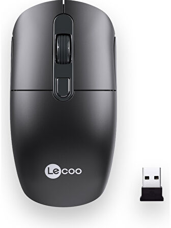 Lenovo Lecoo M2001 Kablosuz 1600DPI 4 Tuşlu Evrensel Uyumlu Optik Mouse Siyah OUTLET