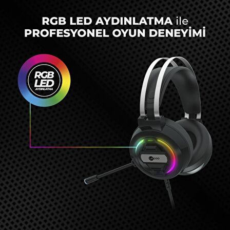 Lenovo Lecoo HT401 Kulak Üstü RGB Gaming Oyuncu Kulaklığı