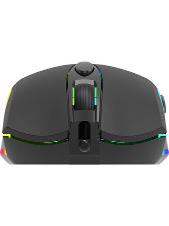 Lenovo Lecoo MS108 Kablolu RGB LED Aydınlatmalı 6400DPI 7 Tuşlu Gaming Mouse Siyah OUTLET