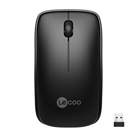 Lenovo Lecoo WS208 Kablosuz 1200DPI 3 Tuşlu Optik Mouse Siyah