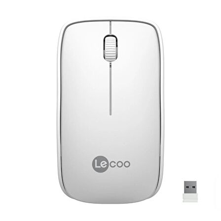 Lenovo Lecoo WS208 Kablosuz 1200DPI 3 Tuşlu Optik Mouse Beyaz