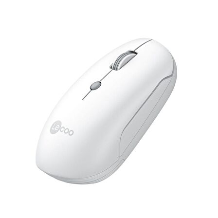 Lenovo Lecoo WS211 Dual Mod Bluetooth ve Kablosuz Şarj Edilebilir Optik Mouse Beyaz