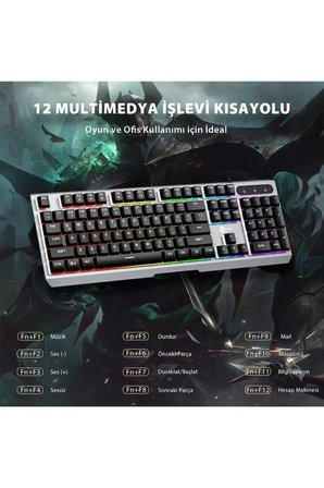Lenovo Lecoo KB121 RGB Kablolu Oyuncu Klavyesi Teşhir
