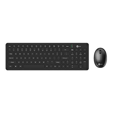 Lenovo Lecoo KW204 Kablosuz Klavye & Mouse Set Siyah