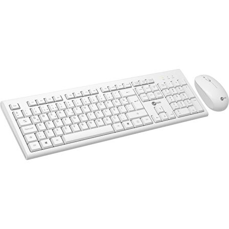 Lenovo Lecoo KW200 Kablosuz Türkçe Q Klavye & Mouse Set Beyaz