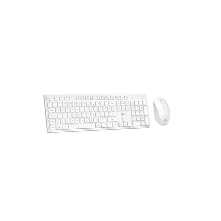 Lenovo Lecoo KW201 Kablosuz Türkçe Q Klavye & Mouse Set Beyaz