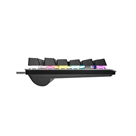 Lenovo Lecoo GK304 Oyuncu Klavyesi - Yüksek Performans, Ergonomik Tasarım ve Renkli RGB Aydınlatma Gri Ağırlıklı Gri & Siyah