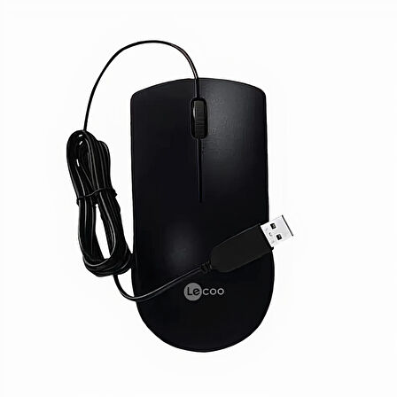 Lenovo Lecoo MS100 Kablolu Ofis Mouse Siyah