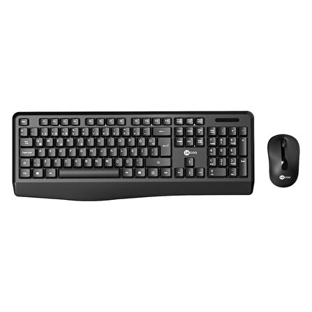Lenovo Lecoo KW211 Kablosuz Türkçe Q Klavye & Mouse Set Siyah