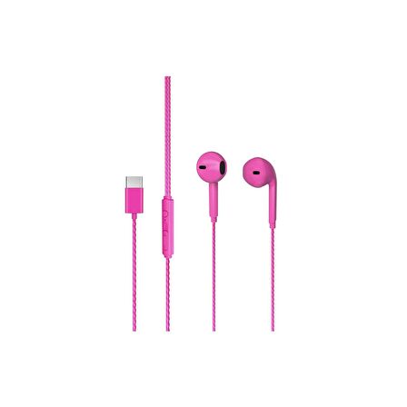 Lenovo Lecoo EH104 Kablolu Type-C Kulak İçi Kulaklık Pembe