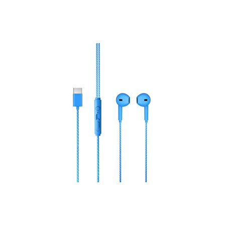 Lenovo Lecoo EH104 Kablolu Type-C Kulak İçi Kulaklık Mavi