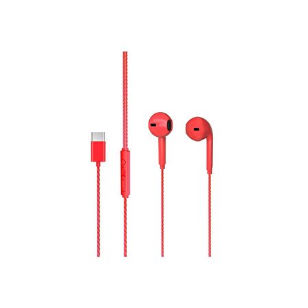Lenovo Lecoo EH104 Kablolu Type-C Kulak İçi Kulaklık Kırmızı