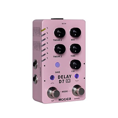 Mooer D7 X2 Stereo Delay Pedalı M722