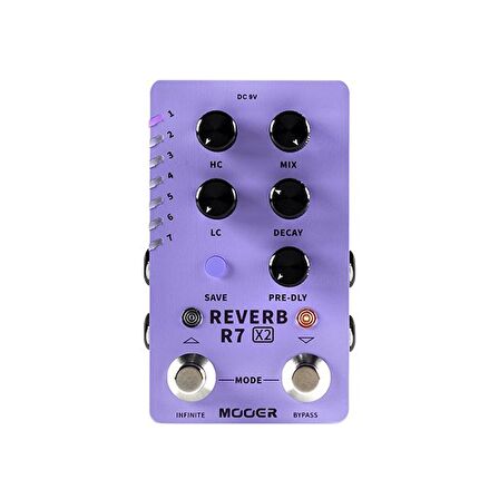 Mooer R7 X2 Stereo Reverb Pedalı M723