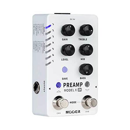 Mooer M725 Model x2 Gitar Preamp Pedalı