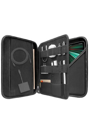 Fancy Case A06 12.9 Inç Siyah Ipad Pro Çantası Kılıf - B06b1d1
