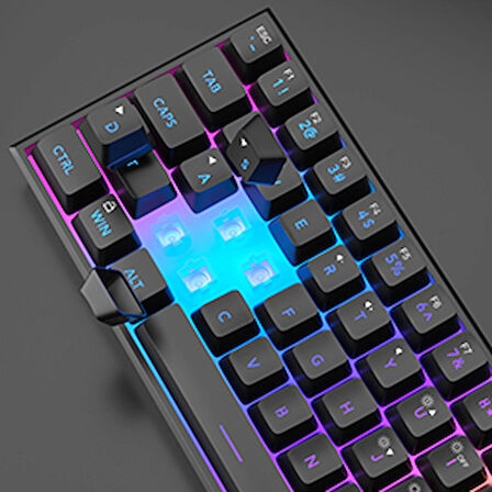 MageGee TS91 61 Tuş RGB Kablolu Siyah Membran Türkçe Q Gaming Klavye