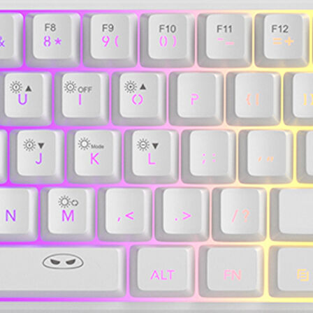 MageGee TS91 61 Tuş RGB Kablolu Beyaz Membran Gaming Klavye