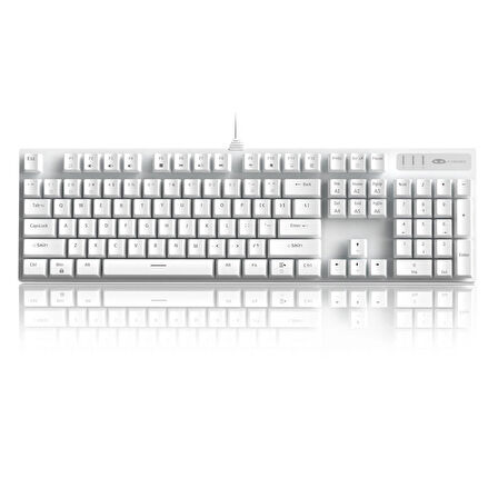 MageGee MK-STORM 104 Tuş Blue Switch Kablolu Türkçe Q Beyaz Gaming Klavye