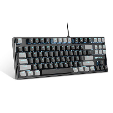 MageGee MK-STAR 87 Tuş Red Switch Gri-Siyah Kablolu Türkçe Q Mekanik Gaming Klavye
