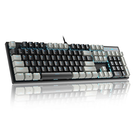 MageGee MK-STORM 104 Tuş Red Switch Kablolu Türkçe Q Gri-Siyah Gaming Klavye