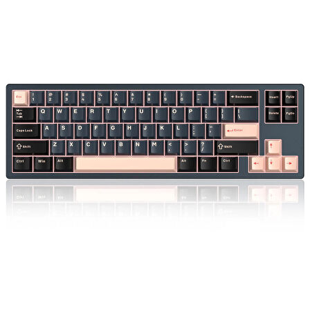 MageGee Captain72 68 Tuş RGB Hot-Swap CNC Kablolu Gasket Manyetik Siyah Gaming Klavye
