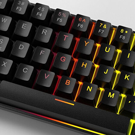 MageGee MK-BOX 68 Tuş RGB Hot-Swap Manyetik Kablolu Türkçe Q Siyah Gaming Klavye