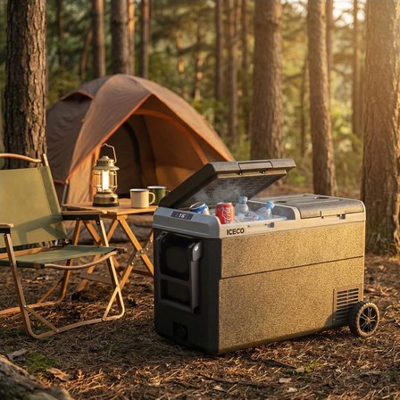 ICECO MCD75D 12/24Volt 75 Litre Kompresörlü Çift Bölmeli Tekerlekli Outdoor Oto Buzdolabı/Dondurucu 
