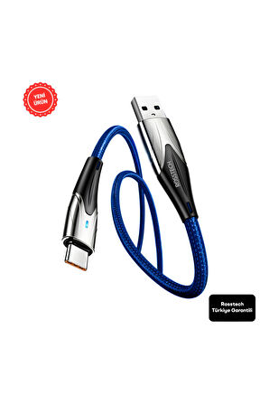 Type-C To USB Led Hızlı Şarj Kablosu 3.0A 15w 1m (Rosstech Türkiye Garantili)
