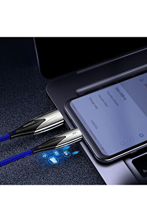 Type-C To USB Led Hızlı Şarj Kablosu 3.0A 15w 1m (Rosstech Türkiye Garantili)