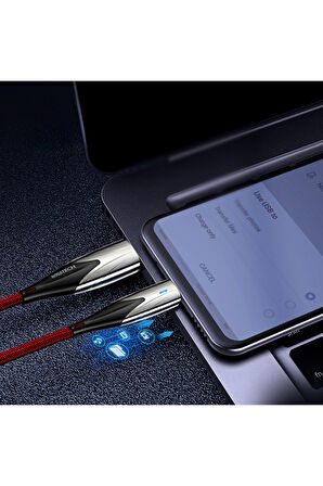 Type-C To USB Led Hızlı Şarj Kablosu 3.0A 15w 1m (Rosstech Türkiye Garantili)