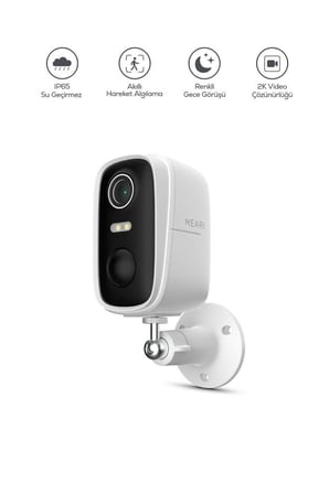 Meari N1 İç Ve Dış Mekan Kablosuz Wi-Fi Şarjlı Akıllı Güvenlik Kamerası | 2K 3Mp, 5200Mah, Gece Görüşü, Çift Yönlü Ses