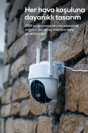 Meari S2 Plus Dış Mekan Kablosuz Wi-Fi Ptz Akıllı Güvenlik Kamerası | 2,5k, 4mp, Gece Görüşü, Çift Yönlü Ses, Sd Kart Destekli