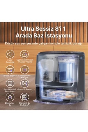 Narwal Freo Z Ultra Akıllı Robot Süpürge Gri,12.000PA Emiş Gücü