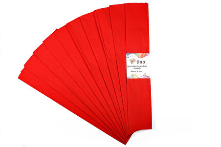 Lino Lüx Krapon Kağıdı Kırmızı 10'lu (50x200 cm)