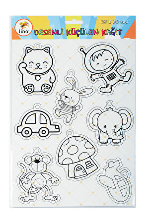 Lino Desenli Küçülen Kağıt (21x30 cm)