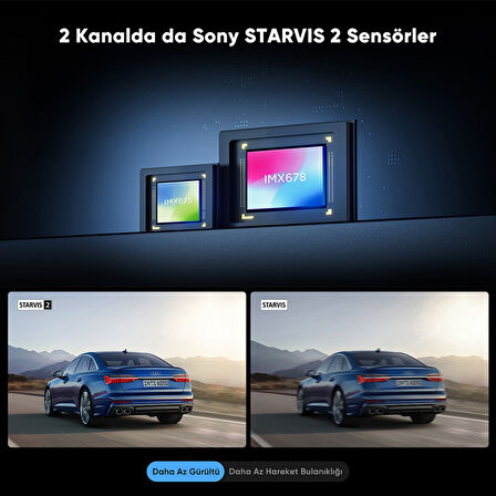 Viofo A329T 2 Kameralı Ön+Arka 4K 60FPS+2K Wi-Fi 6 HDR Sony STARVIS 2 Sensör GPS'li SSD Destekli Araç Kamerası