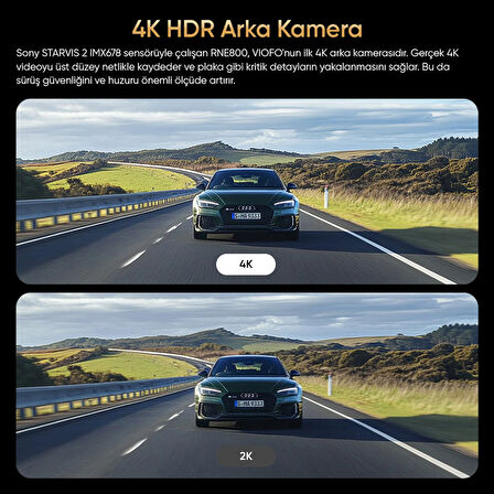 Viofo RNE800 A229 Ultra Uyumlu 4K Ultra HD Arka Kamera