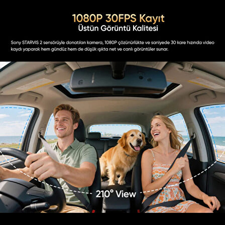 Viofo RNF210 A229 Pro / Plus / Ultra Uyumlu 1080P Kızılötesi Balıkgözü İç Kamera