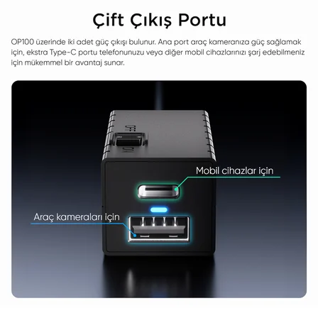 Viofo OP100 OBD Park Modu Bağlantı Kiti + Type-C Park Modu Kablosu