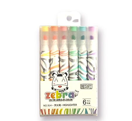 Maxx Zebra 914 Fosforlu Kalem Seti 6 Lı