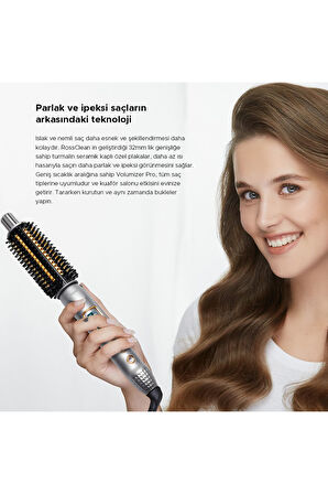 Favored Volumizer Pro 2in1 Led Ekranlı Saç Düzleştirici ve Şekillendirici Fırça