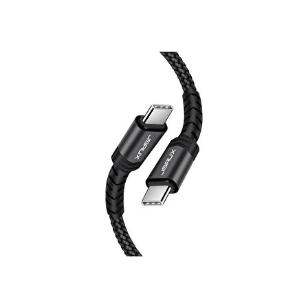 Jsaux Premium Serisi Type-C To Type-C 60W 480 Mbps iPhone 15 serisi , macbook , type-c girişli iPad ile uyumlu. usb-c girişli cihazlar ile uyumlu Şarj ve Data Aktarım Kablosu CC0018 1 Metre Hızlı Şarj