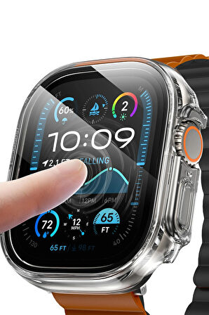 Keephone Air Armor Watch Ultra 49mm Camlı Ekran Koruyucu - Şeffaf