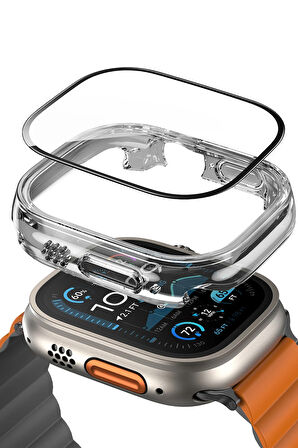 Keephone Air Armor Watch Ultra 49mm Camlı Ekran Koruyucu - Şeffaf