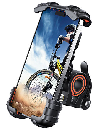 Lamicall Motosiklet ve Bisiklet Telefon Tutucu 360 Derece Döndürülebilir BM02ORANGE