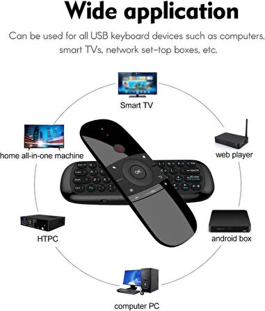 4G Air Mouse Android Smart Tv Wireless Klavye 2.4g Jiroskop Akıllı Tv Sihirli Uzaktan Kumandası