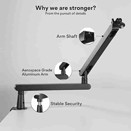 BA92 Mikrofon Süspansiyonlu Arm Stand