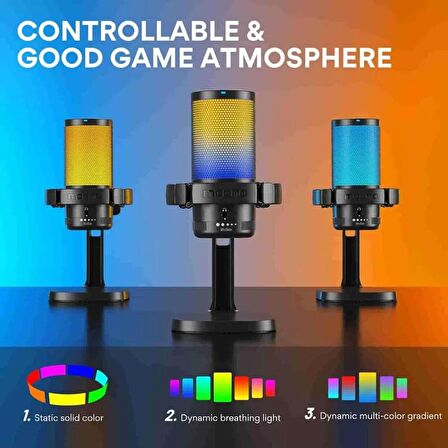 DGM20 GamerWave Condenser USB Gaming RGB Mikrofon